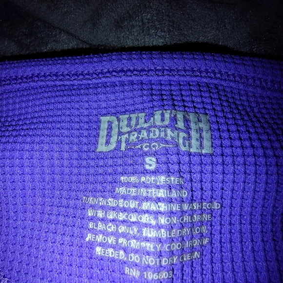 Duluth Trading Co Medium Purple Waffle Knit Top - Picture 2 of 3